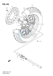 VL800 (E2) VOLUSIA drawing FRONT WHEEL (VL800L1 E19)