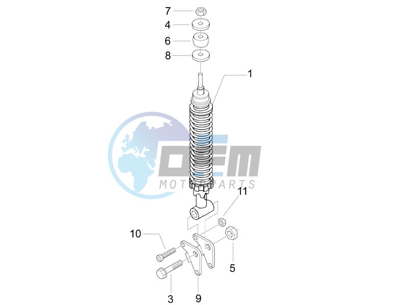 Rear suspension - Shock absorber - s