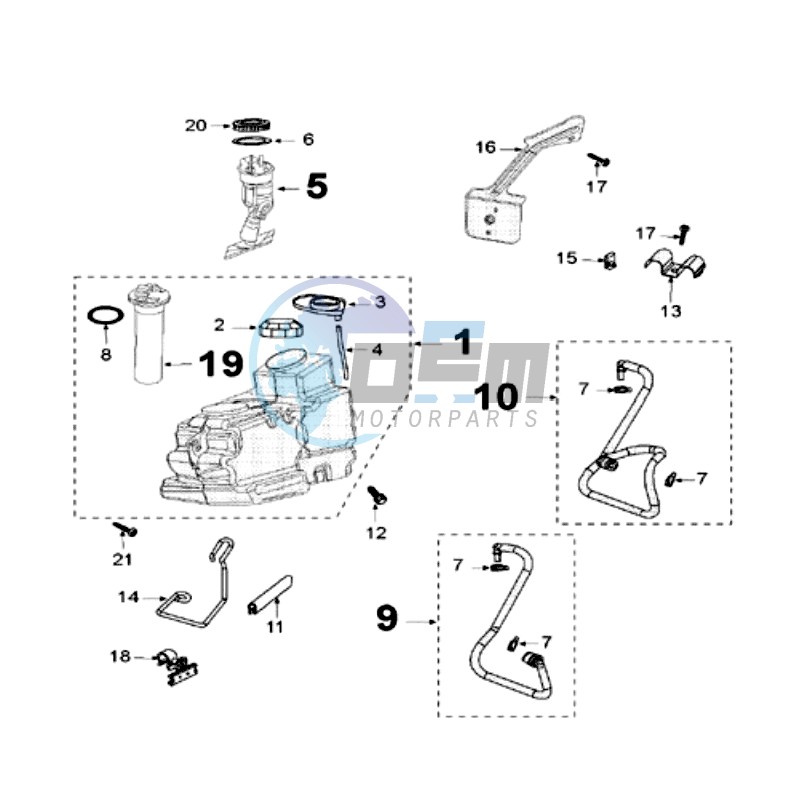 TANK AND FUEL PUMP