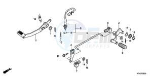 CBR125RD CBR125R E drawing PEDAL