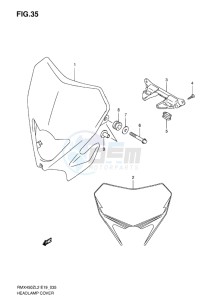 RMX450 drawing HEADLAMP COVER