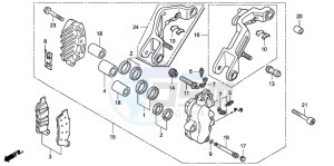 GL1800 drawing L. FRONT BRAKE CALIPER