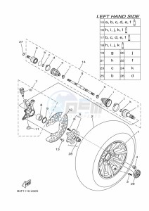 YFM700FWAD GRIZZLY 700 EPS (BLTS) drawing FRONT WHEEL