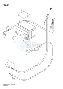 AN400 (E03) Burgman drawing BATTERY (AN400ZAL1 E33)