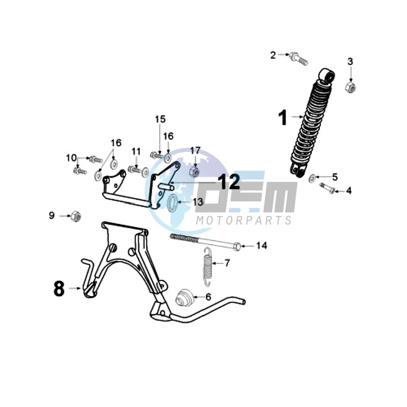 RMO REAR SHOCK AND STAND