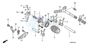 CRF250R9 Europe Direct - (ED / CMF) drawing GEARSHIFT DRUM