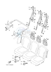 YXM700E YXM700PHE MP 700 EPS (1XP9) drawing SEAT 2