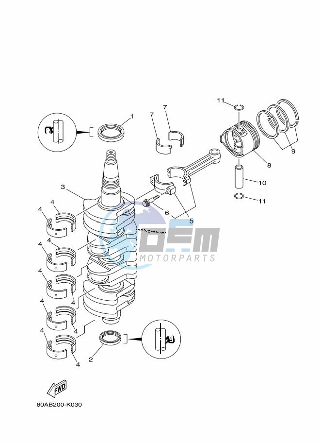 CRANKSHAFT--PISTON