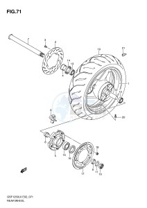 GSF1250 (E2) Bandit drawing REAR WHEEL (GSF1250L0)