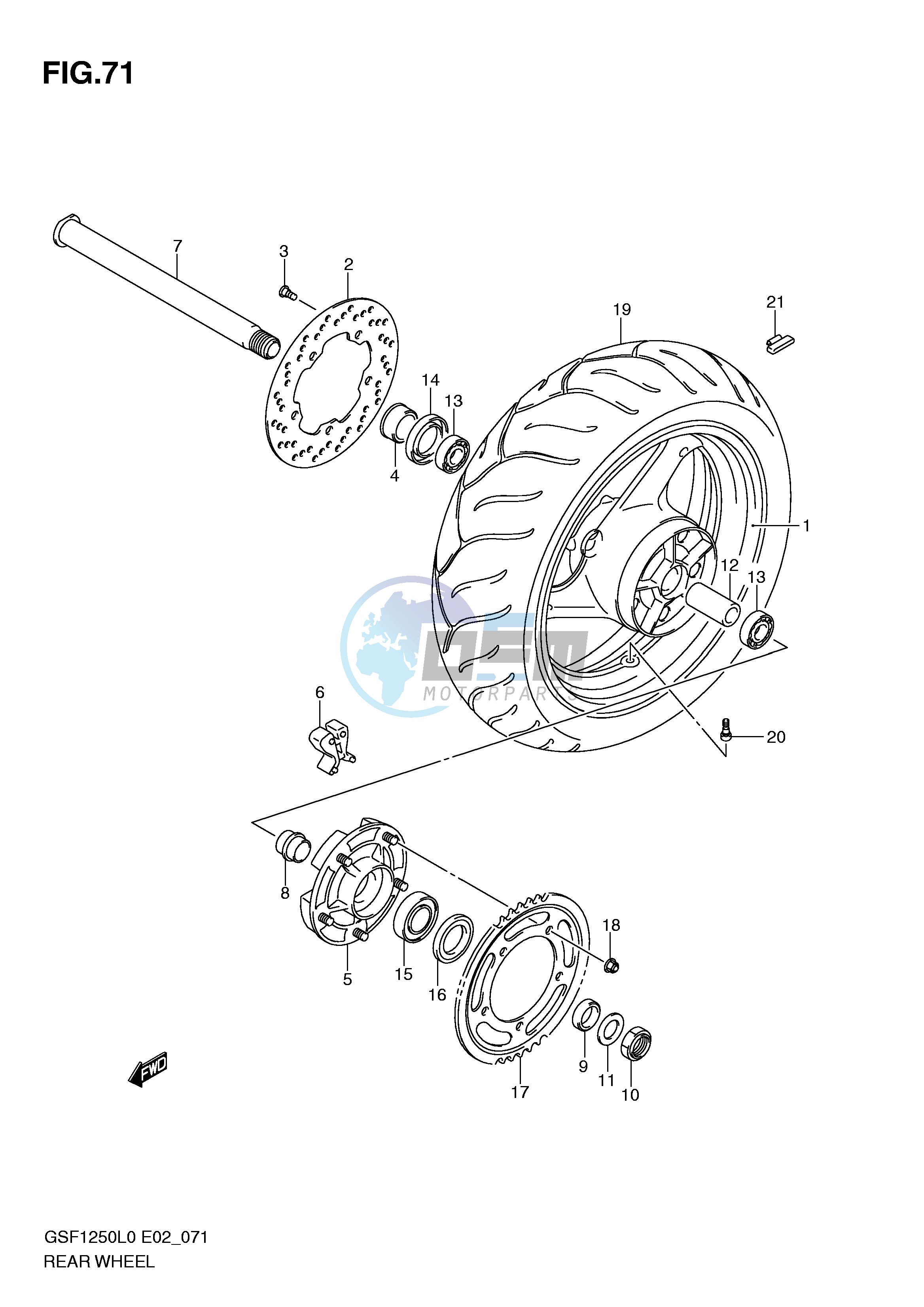 REAR WHEEL (GSF1250L0)