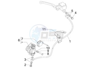 S 50 4T 4V College drawing Brakes pipes - Calipers