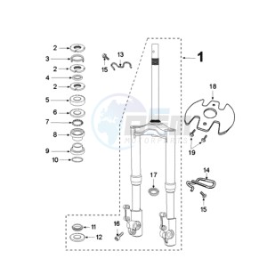 FIGHT 3 LCN drawing FRONT FORK / STEERINGHEAD