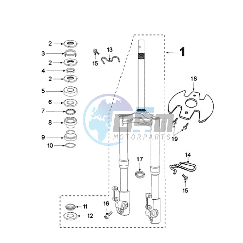 FRONT FORK / STEERINGHEAD