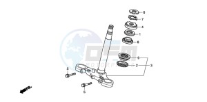 CBF1000A drawing STEERING STEM