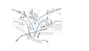 GPR NUDE SPORT - 50 CC drawing HANDLEBAR - CONTROLS