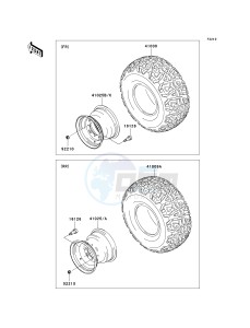 KAF 400 B [MULE 600] (B6F-B9F) B6F drawing WHEELS_TIRES