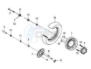 MIO 100 E3 drawing FRONT WHEEL