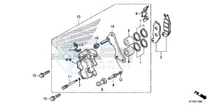 CBR125RTF CBR125RT UK - (E) drawing FRONT BRAKE CALIPER