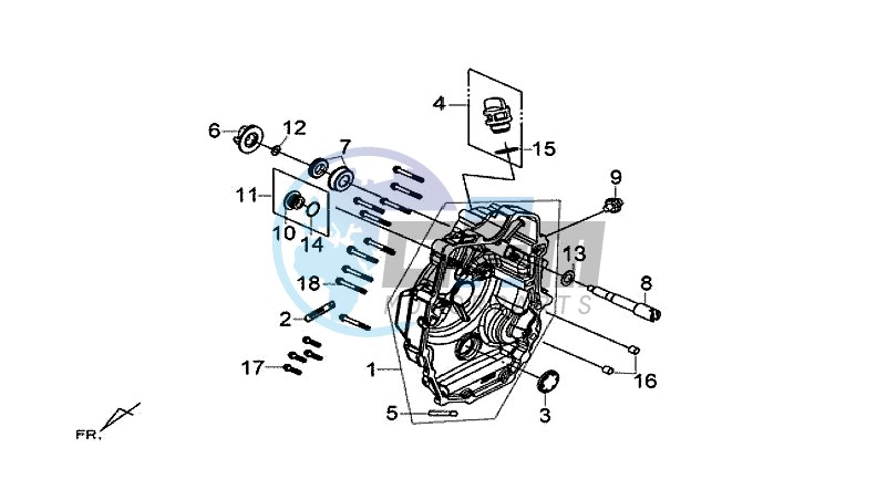 CRANKCASE RIGHT / START MOTOR