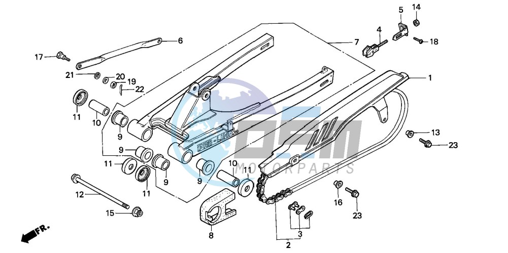 SWINGARM/CHAIN CASE