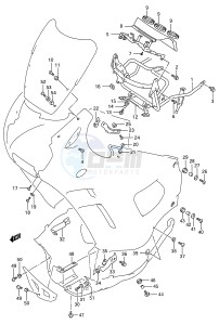 GSX600F (E28) Katana drawing INSTALLATION PARTS