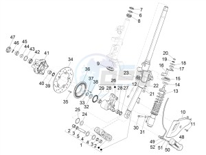 PRIMAVERA 150 4T 3V IGET ABS E4 (EMEA) drawing Fork/steering tube - Steering bearing unit