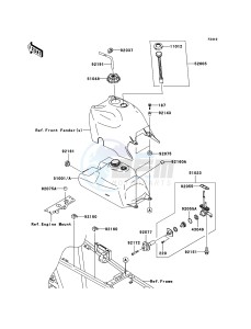 KVF360 KVF360B9F EU drawing Fuel Tank