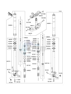 ZX636 C [NINJA ZX-6R] (C6F) C6F drawing FRONT FORK