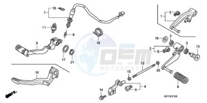 CB1300SA9 SI / ABS BCT MME TWO TY2 drawing PEDAL