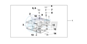 XL700VA9 France - (F / ABS CMF SPC) drawing TOP BOX BRACKET