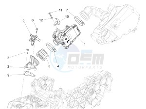 S 125 4T 3V E3 ie Taiwan drawing Throttle body - Injector - Union pipe