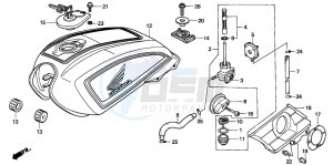 CBX750P2 drawing FUEL TANK