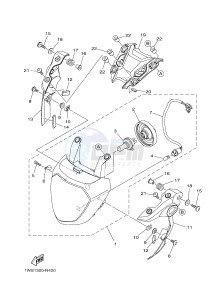 MT07 700 (1WS1 1WS2) drawing HEADLIGHT