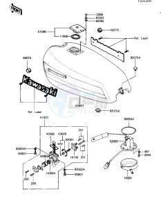 KZ 550 D [GPZ] (D1) [GPZ] drawing FUEL TANK