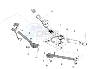 RSV4 1000 RR E4 ABS (APAC) drawing Handlebar - Controls