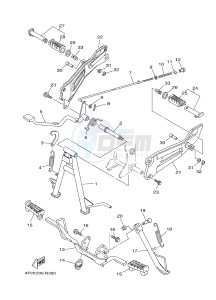 YBR125E (BN96) drawing STAND & FOOTREST