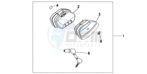 CBF1000SA UK - (E / ABS MKH) drawing NARROW PANNIER SET