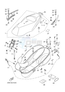 YPR125R XMAX 125 EVOLIS 125 (2DM3) drawing SEAT