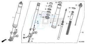 CBR1000RRA UK - (E / HRC MKH) drawing FRONT FORK