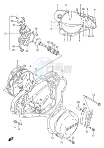 RMX250 (E1) drawing CRANKCASE COVER