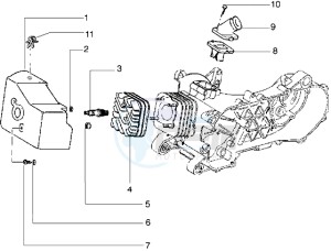 Stalker 50 drawing Cylinder head - Cooling hood - Inlet and induction pipe