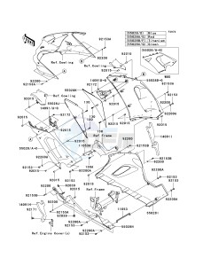 ZX 636 C [NINJA ZX-6R] (C1) C1 drawing COWLING LOWERS