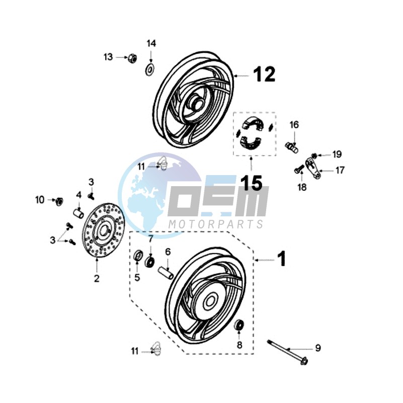 WHEELS / BRAKE DISC D155