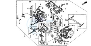 GL1500A GOLDWING ASPENCADE drawing CARBURETOR (ASSY.)