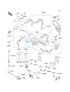 EN 500 C [VULCAN 500 LTD] (C6F-C9F) C8F drawing IGNITION SWITCH_LOCKS_REFLECTORS