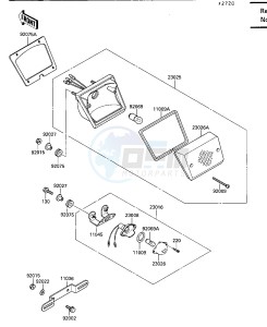 KL 650 A [KLR650] (A1-A5) [KLR650] drawing TAIL LAMP