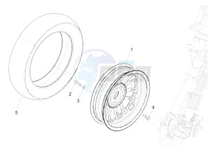 SPRINT 125 4T 3V IE NOABS E2-E3 (APAC) drawing Front wheel