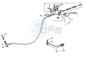 ELEPHANT 900 drawing CLUTCH MASTER CYLINDER