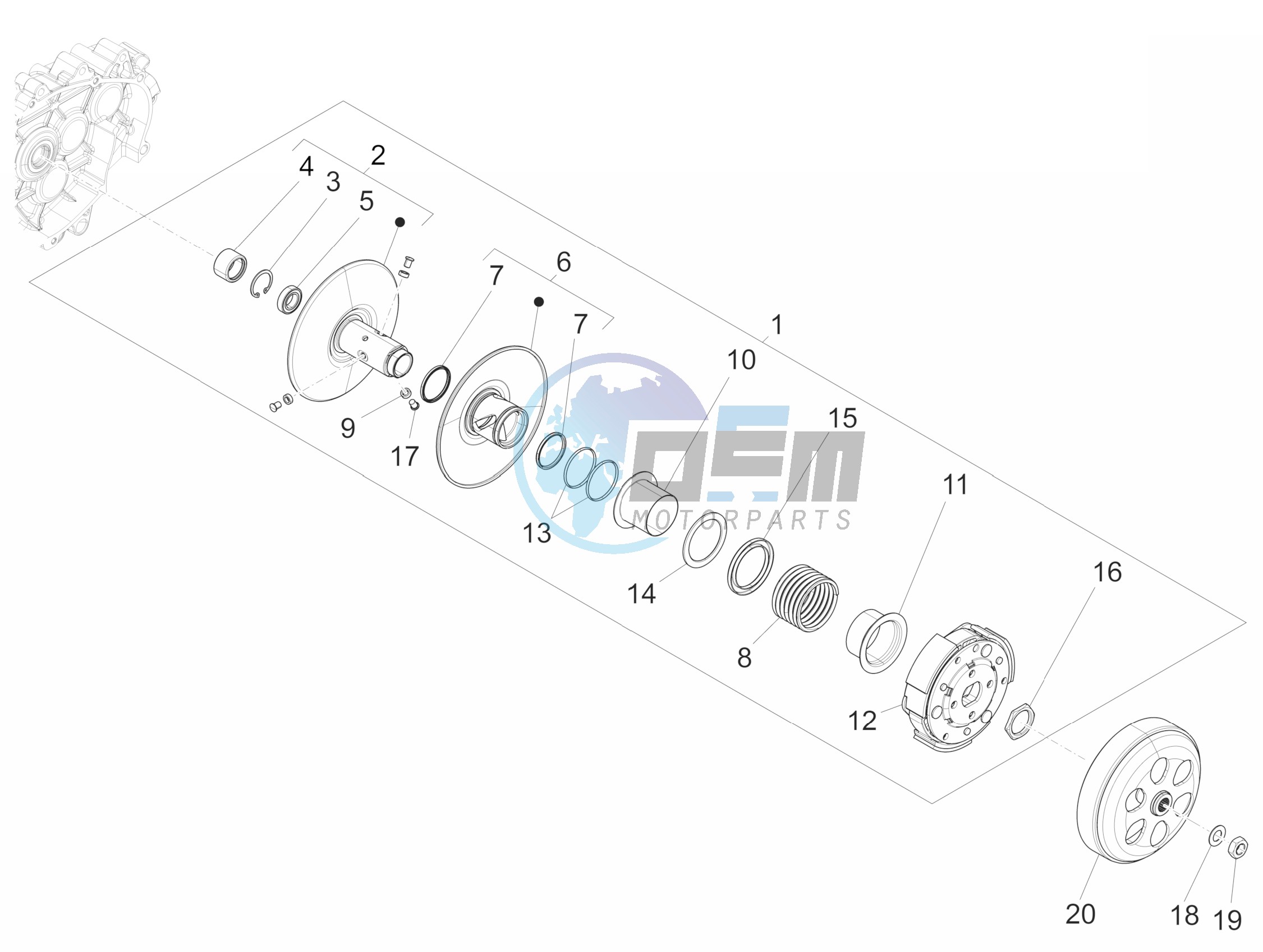 Driven pulley