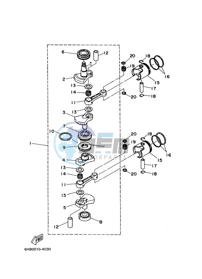 CRANKSHAFT--PISTON